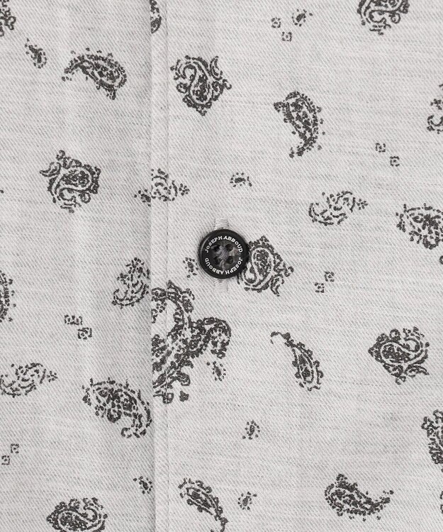 JOSEPH ABBOUD 【柔らか】シャンブレーツイルピーチ シャツ ライトグレー系6