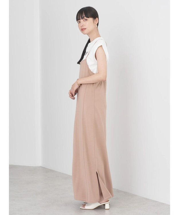 earth music&ecology ポンチＩラインキャミワンピース Beige