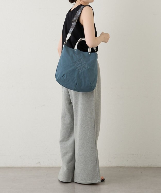 russet 《トートバッグ人気NO.1モデル》スリム2WAYトートバッグ <ナイロン>(CE-1404-WEB) BlueGray