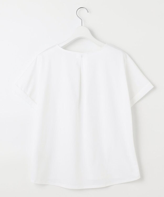 J.PRESS LADIES 【吸水速乾】レーシーコンビ フレンチスリーブ カットソー ホワイト系