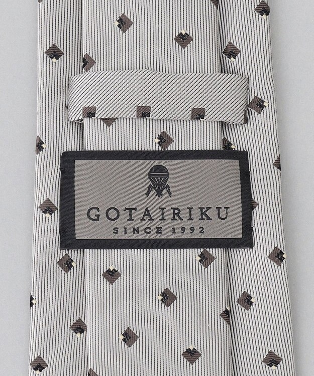 GOTAIRIKU GOTAIRIKU別注【日本製】シルク ネクタイ_オリジナル柄 ベージュ系8