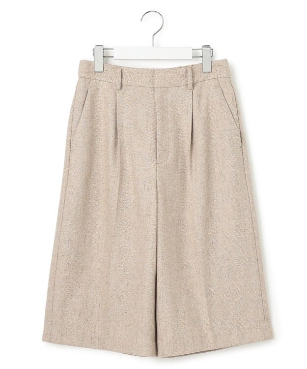 23区 S ヘリンボーンループツイード ハーフパンツ ベージュ系