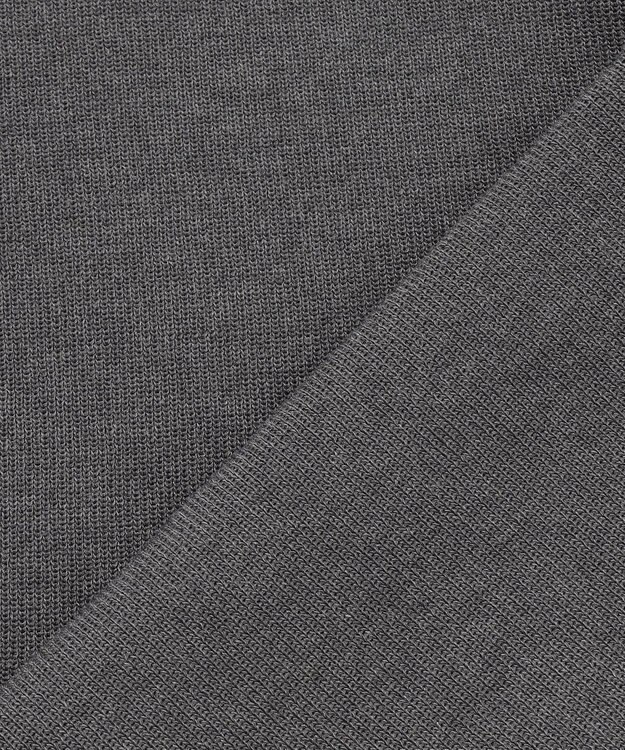 ANY L スウェットライクハーフジップニット グレー