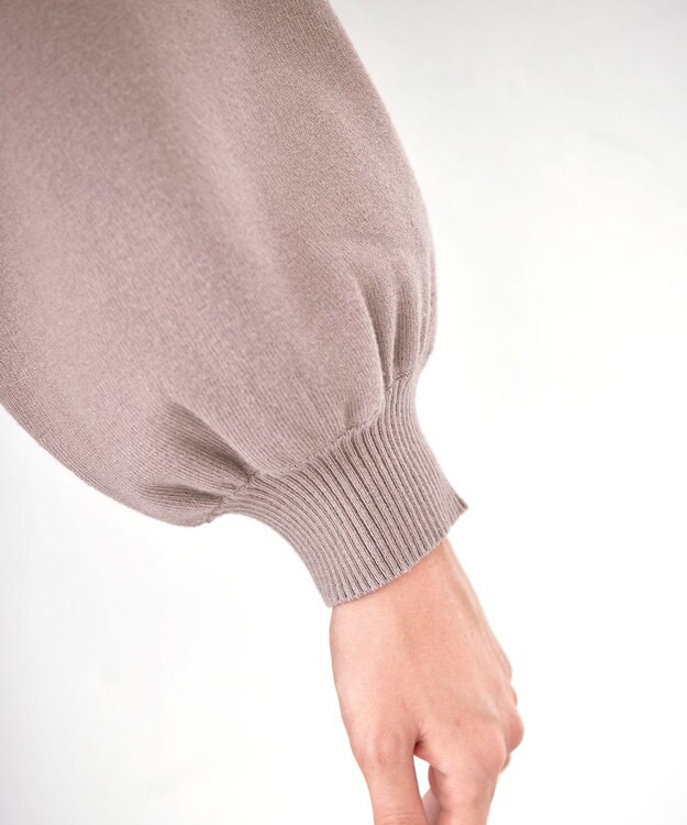 Tiaclasse 【洗える】ビジューニットカーディガン モカ