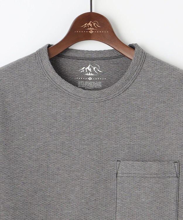 JOSEPH ABBOUD MOUNTAIN 【MADE IN JAPAN】ダイヤモンドワッフル 長袖 アウトドア Tシャツ グレー系