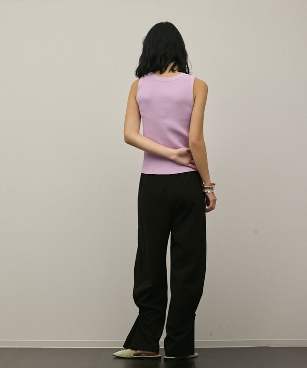 GRACE CONTINENTAL トリアセサイドラインパンツ ブラック