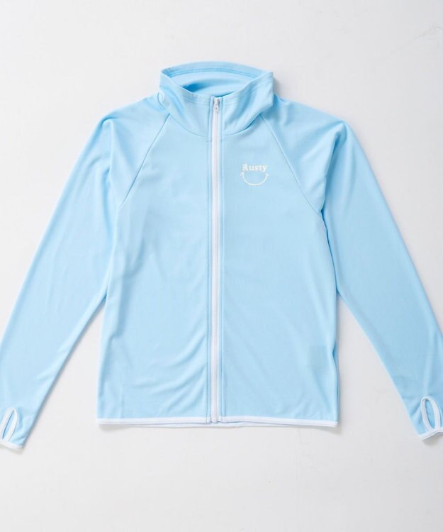 OP／FILA 【RUSTY】ニコちゃんプリントラッシュガード サックス