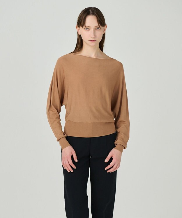 GRACE CONTINENTAL シアードルマントップ キャメル