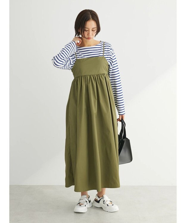 Green Parks ナイロンキャミワンピース Khaki