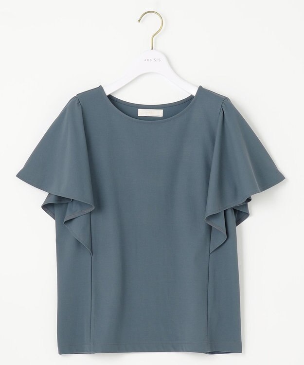 ANY SIS 【洗える】フリルスリーブ カットソー ダークミント