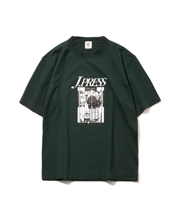 J.PRESS MEN 【AaronChang】【UNISEX】プリント Tシャツ グリーン系