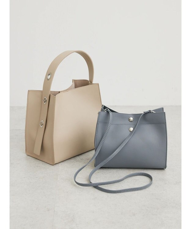 Green Parks ・ｃａｃｈｅ　ｃａｃｈｅ　スナップバッグインセット Light Beige