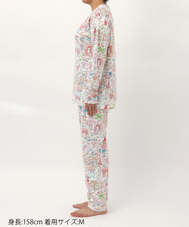 tsumori chisato SLEEP ツモリチサト パジャマ 長袖 長ズボン 綿混(本体) レディース UDX582 /ワコール サックス