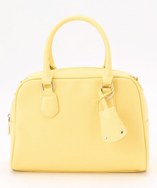 ANY SIS 【2WAY】チャーム付きスクエア ボストンバッグ イエロー