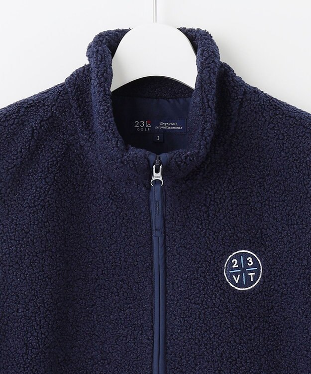 23区GOLF 【WOMEN】ボアベスト ネイビー系