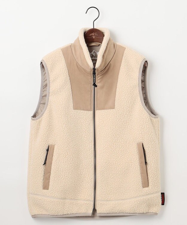 JOSEPH ABBOUD MOUNTAIN 【Eco素材/ライナードッキング対応】ポーラテック ボアフリース ベスト アイボリー系