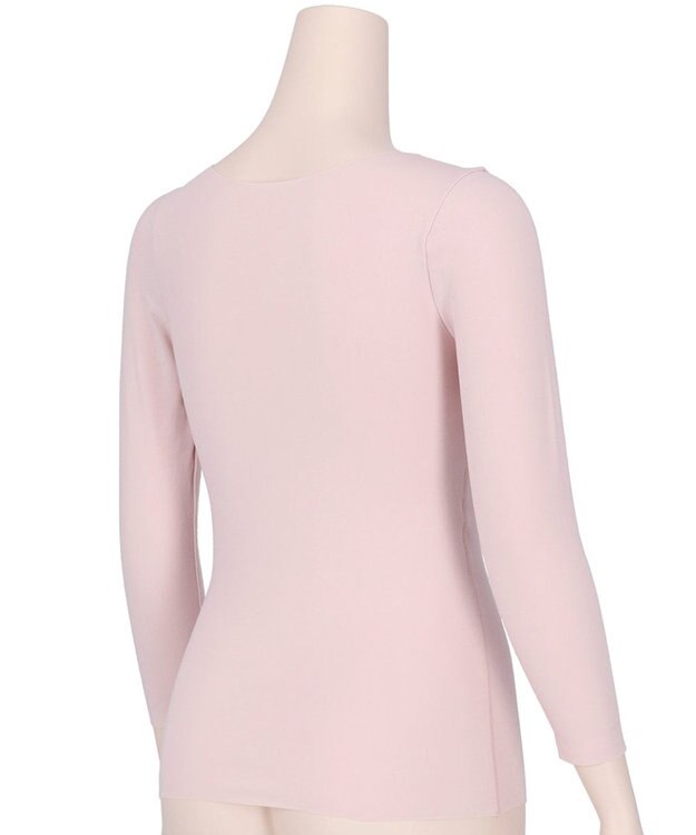 Wing あったかインナー 綿100％(肌側) アウターにひびきにくい ムレにくい 【綿の贅沢 ここちフラット】 8分袖 長袖 秋 冬 EL4873 ウイング／ワコール ピンク