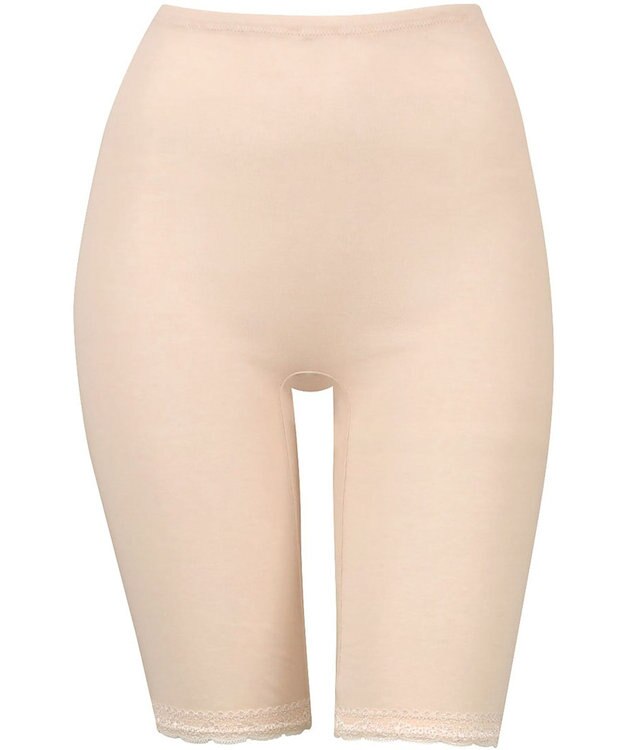 Wing インナーボトム 綿100％(身生地部) 接触冷感 さらっと快適 【綿100% シャリ感タイプ】 ひざ上丈 3Lまで対応 大きいサイズ 春 夏 ER6462 ウイング／ワコール ベージュ