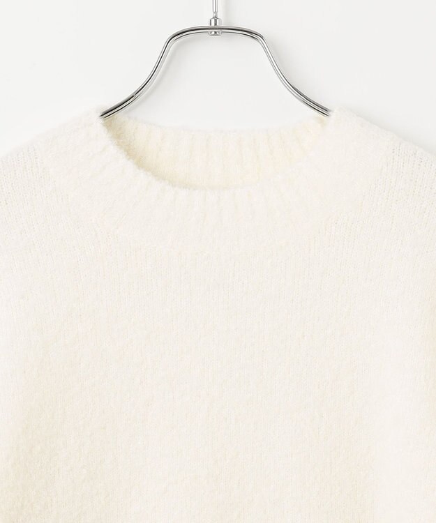 #Newans 【洗える】クロップドバルーンボリュームスリーブニット ホワイト系