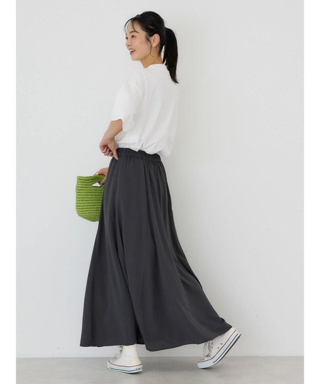 AMERICAN HOLIC モックネック５分袖カットプルオーバー Off White