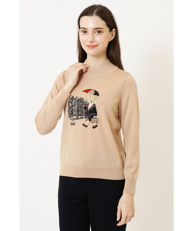 DAKS ダッフルコートベアハイネックニット ベージュ