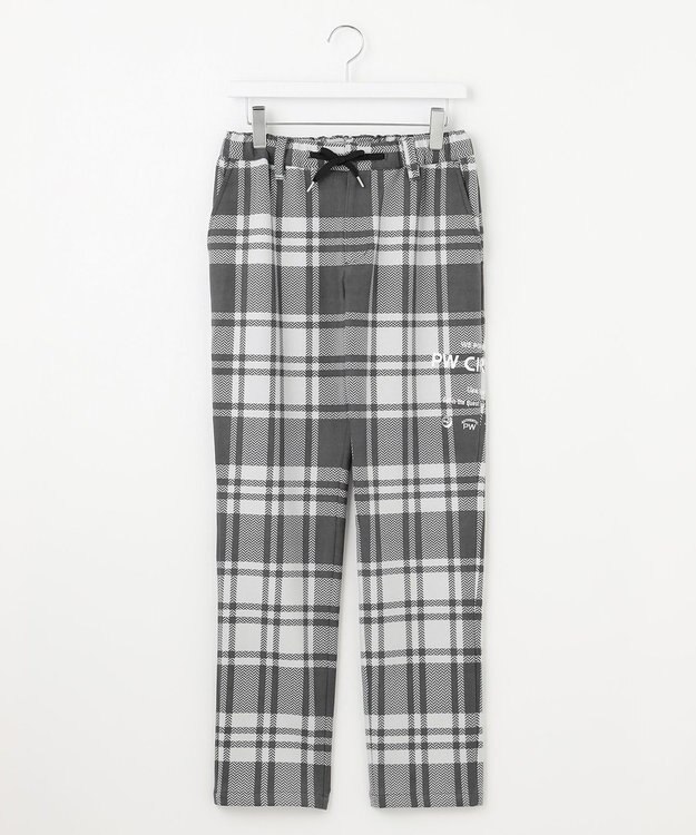 PW CIRCULUS 【MEN】チェック柄 スエードライクテーパードパンツ グレー系5