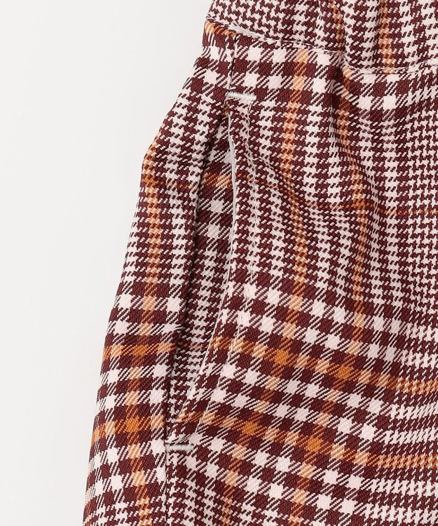 組曲 KIDS 【110-140㎝】Chocolat de check キュロット ワイン×オレンジ系4