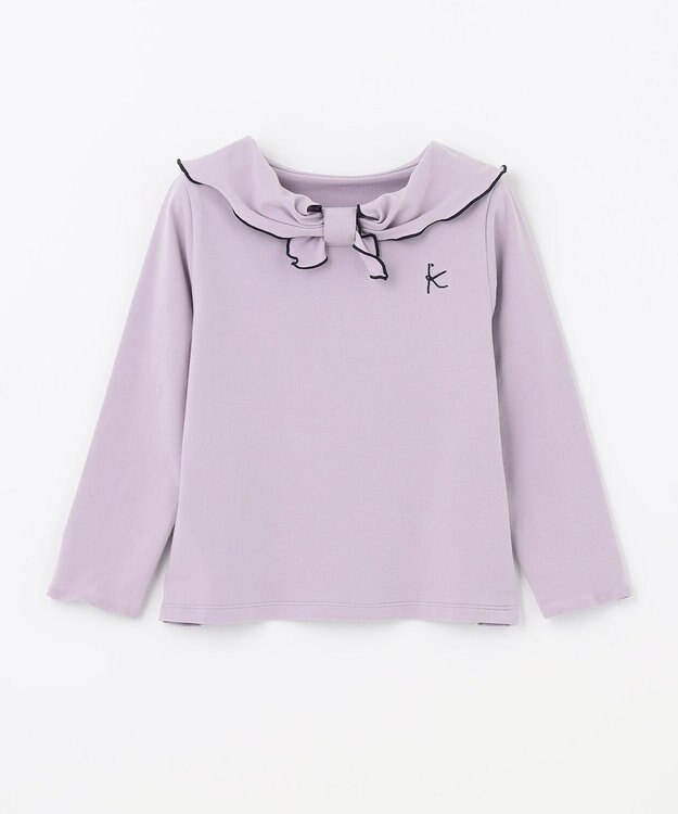 組曲 KIDS 【110-140cm】セーラーリボン Tシャツ ラベンダー系