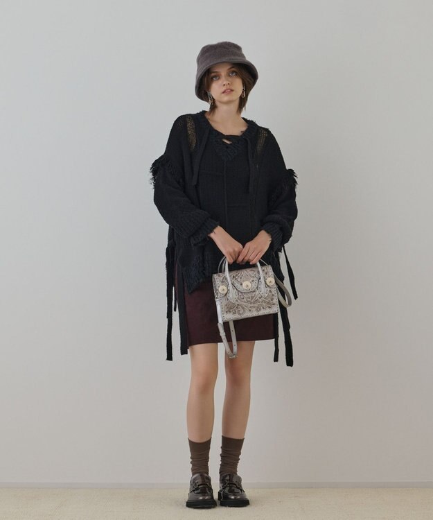 GRACE CONTINENTAL ルーズオーバーニットトップ ブラック