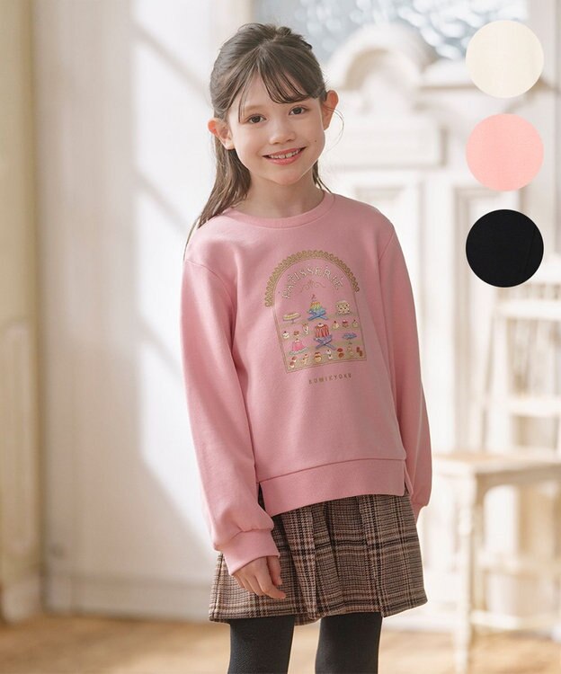 組曲 KIDS 【110-140㎝】パティスリー トレーナー ピンク