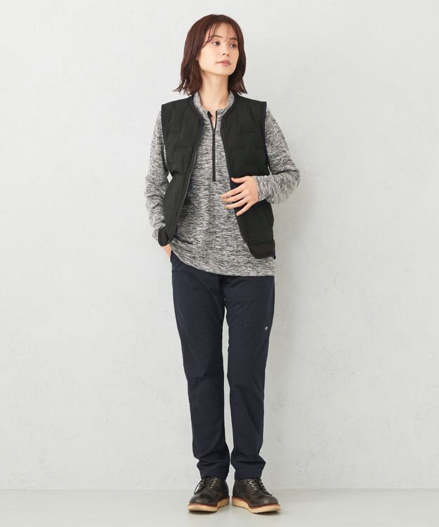 JOSEPH ABBOUD MOUNTAIN 【UNISEX】ランダムスラブリップハーフジップ ライトグレー系