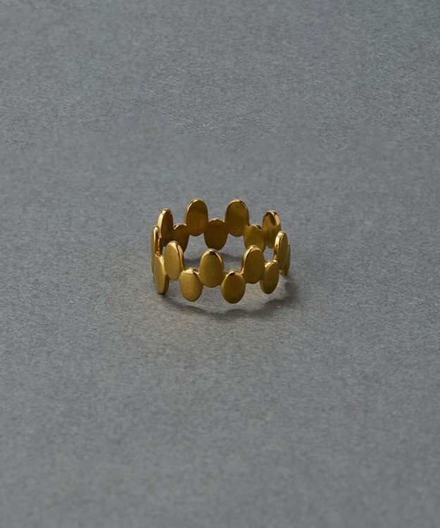 Phoebe 〈金属アレルギー対応〉オーバルリンクリング　ゴールド　ステンレス ゴールド