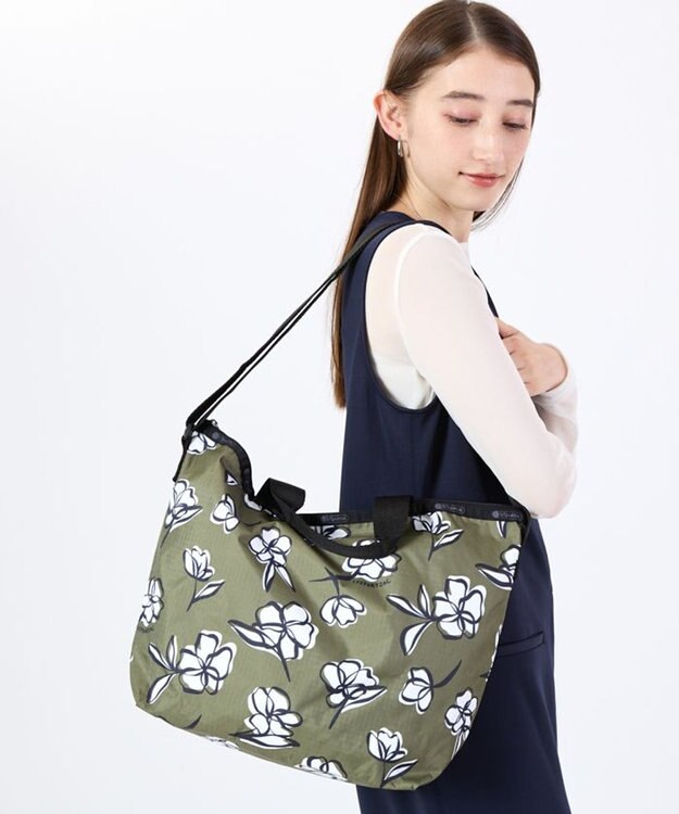 LeSportsac DELUXE EASY CARRY TOTE/オリーブフローラルシルエット オリーブフローラルシルエット