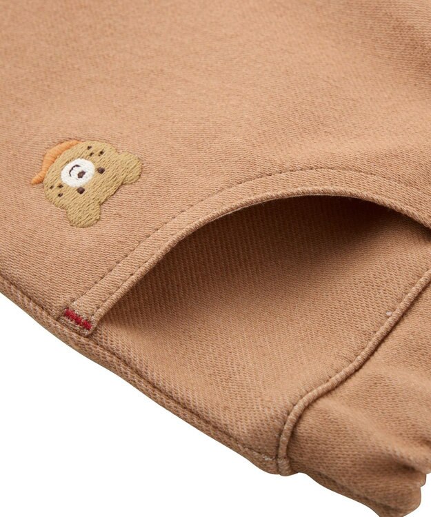 MIKI HOUSE HOT BISCUITS 【Everyday Series】ワンポイント ストレッチ10分丈パンツ ベージュ