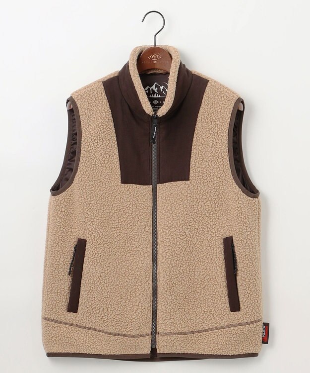 JOSEPH ABBOUD MOUNTAIN 【Eco素材/ライナードッキング対応】ポーラテック ボアフリース ベスト キャメル系