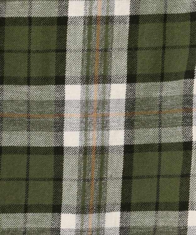 JOSEPH ABBOUD MOUNTAIN 【サスティナブル】オーガニックラフィーチェック シャツ カーキ系4