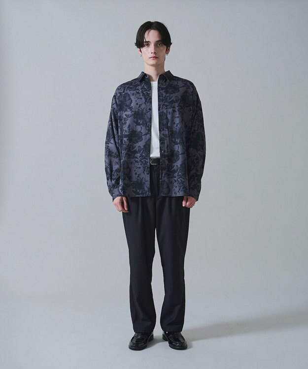 WEGO ベルト付きテーパードスラックス ブラック