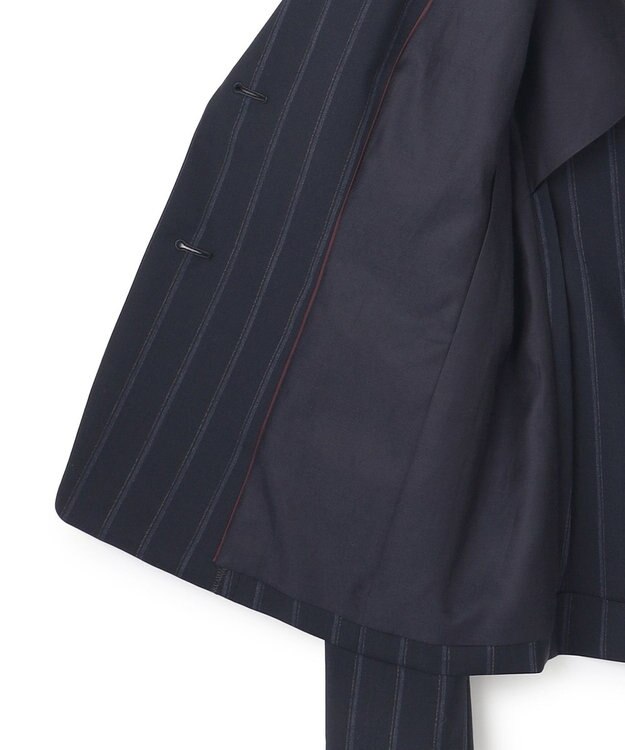 BEIGE， 【セットアップ対応】GEORGE / ウールストライプ テーラードジャケット Navy Stripes