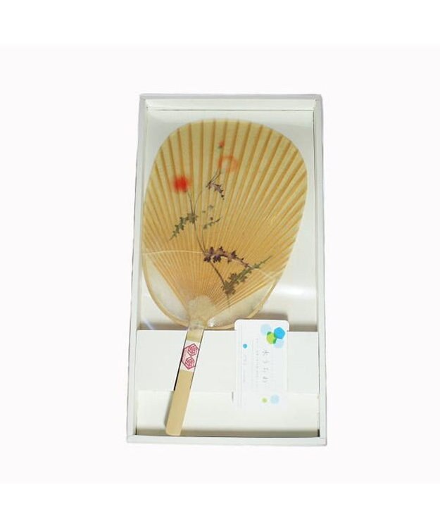 PRESENTERS ROOM 美濃和紙 水うちわ 小判型(アザミ) -