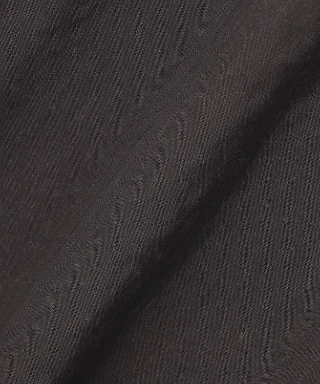 23区 【洗える】リネンレーヨンストレッチ  Iライン キャミソール ワンピース ダークブラウン系