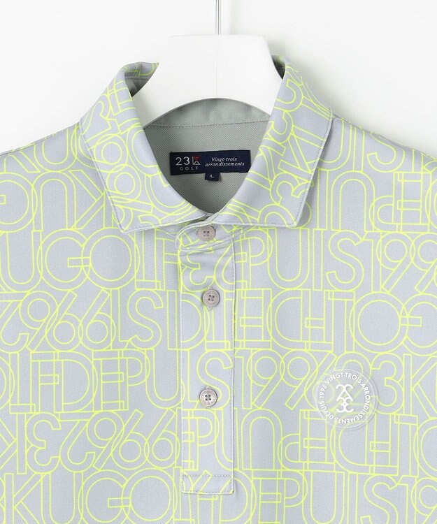23区GOLF 【MEN】ロゴグラフィック ポロシャツ ライトグレー系5