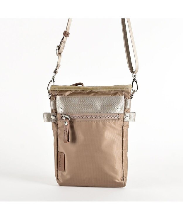 Y'SACCS テープデザインポシェット ベージュ