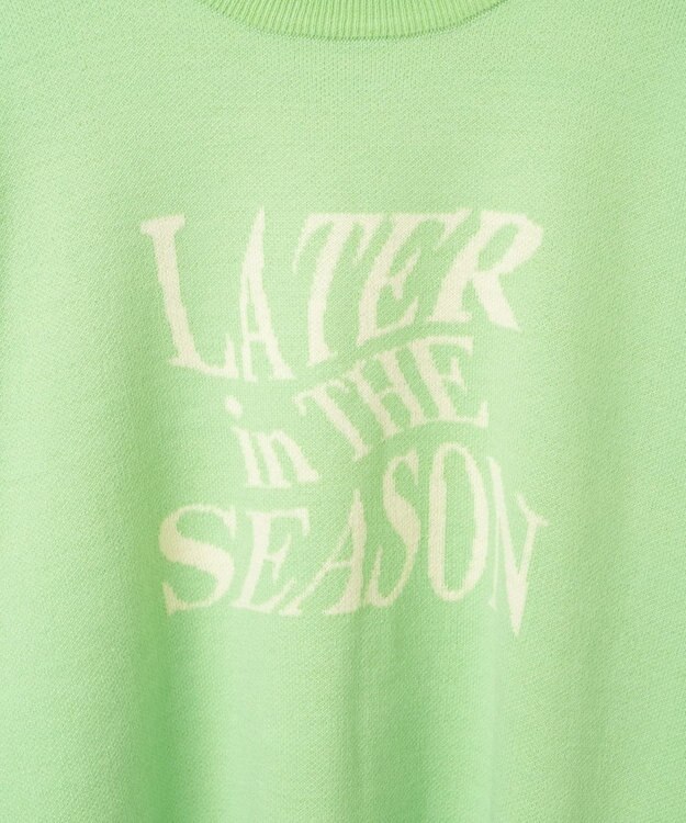 WEGO ウェーブロゴジャガードニットプルオーバー グリーン