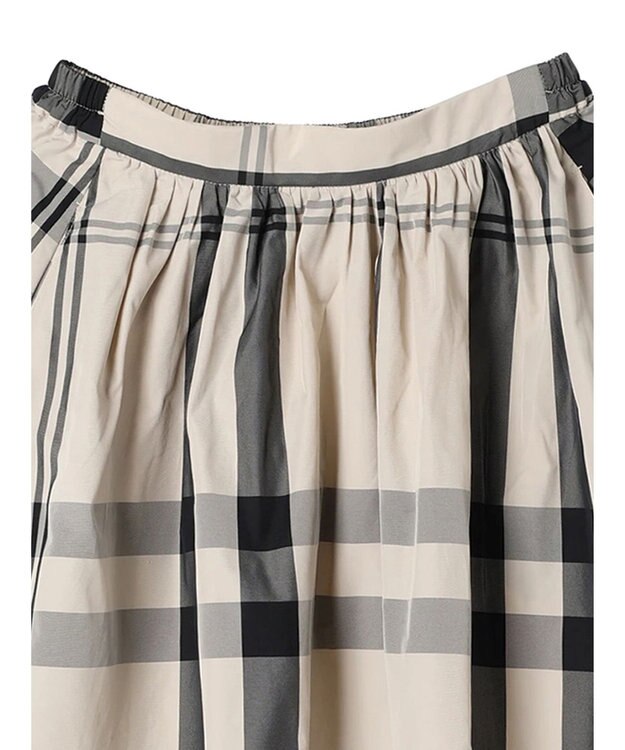 AMERICAN HOLIC チェックメモリーフレアスカート Check Ivory