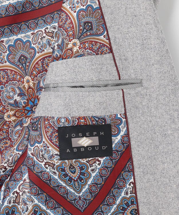 JOSEPH ABBOUD 【キングサイズ・ソフト/JAPANファブリック/LIBERTY柄裏地】ムリネフランネル ジャケット ライトグレー系