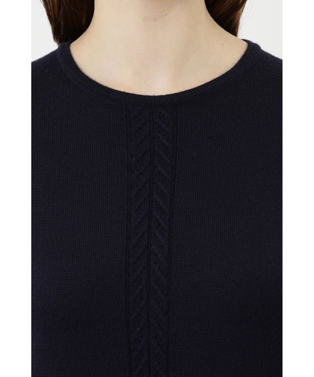 DAKS メリノウールニットワンピース ネイビー