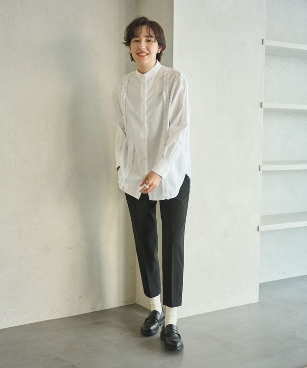 #Newans 美シルエットパンツ ブラック