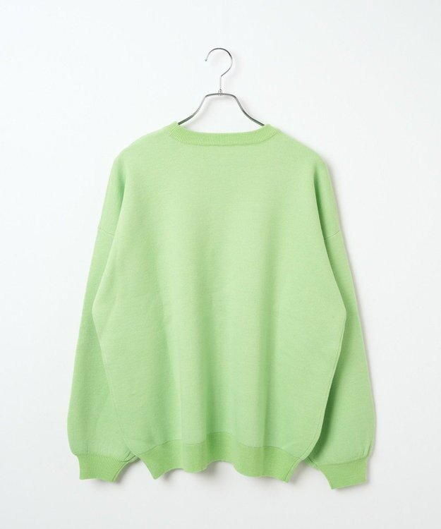 WEGO ウェーブロゴジャガードニットプルオーバー グリーン