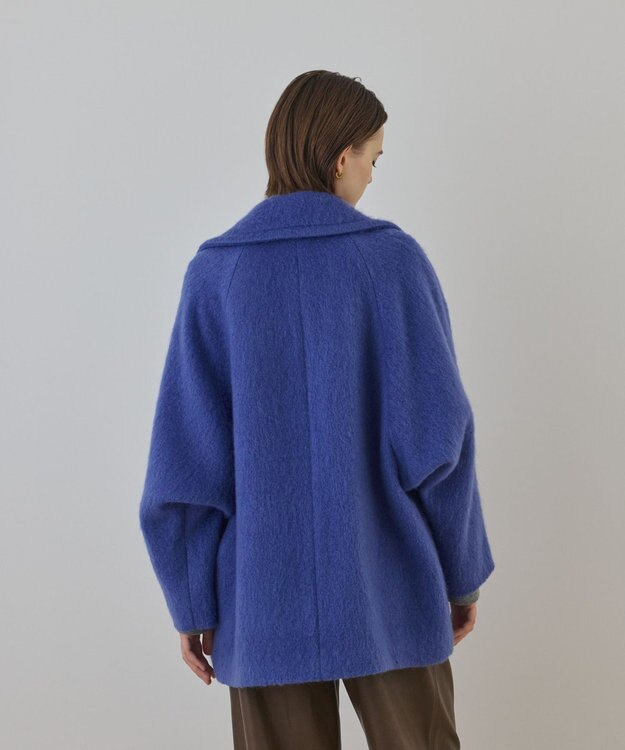 GRACE CONTINENTAL シャギ－ハ－フコ－ト ブルー