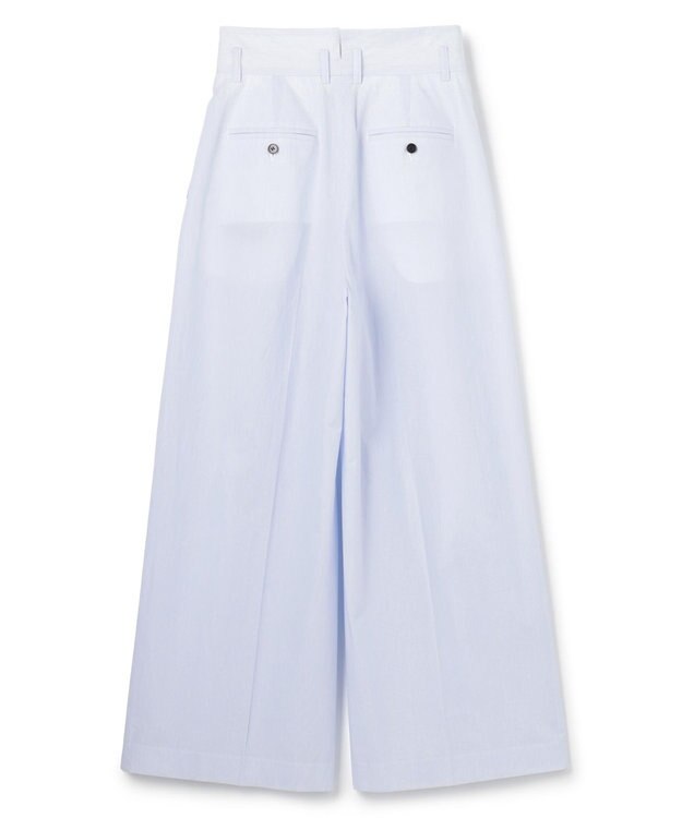 uncrave コットンクロスストライプ ワイドトラウザー サックスストライプ